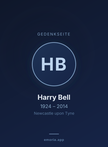 Gedenkportrait von Harry Bell