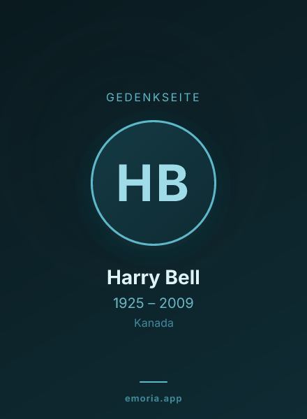 Gedenkportrait von Harry Bell