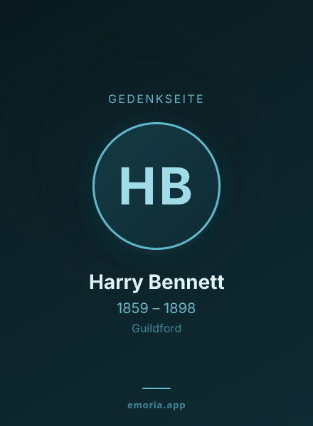 Gedenkportrait von Harry Bennett