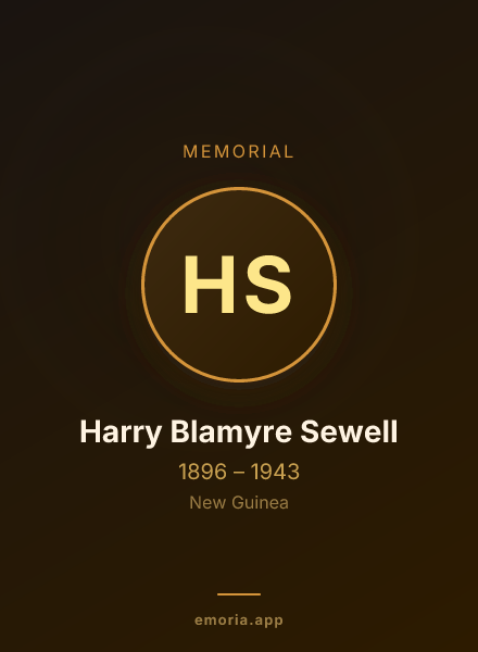 Memorial portrait of Harry Blamyre Sewell