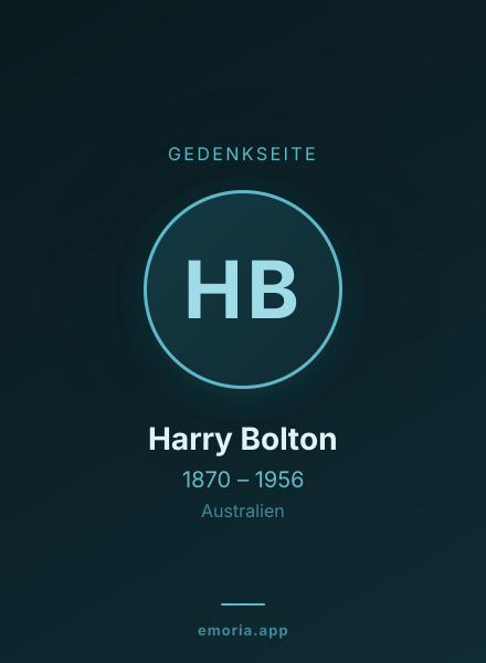 Gedenkportrait von Harry Bolton