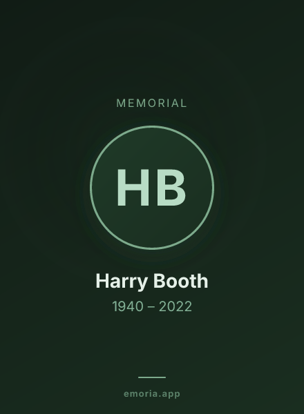 Memorial portrait of Harry Booth