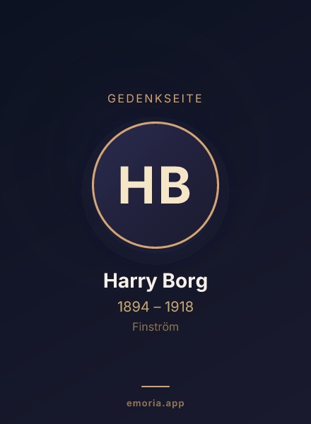 Gedenkportrait von Harry Borg
