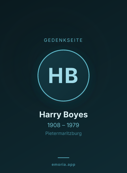 Gedenkportrait von Harry Boyes
