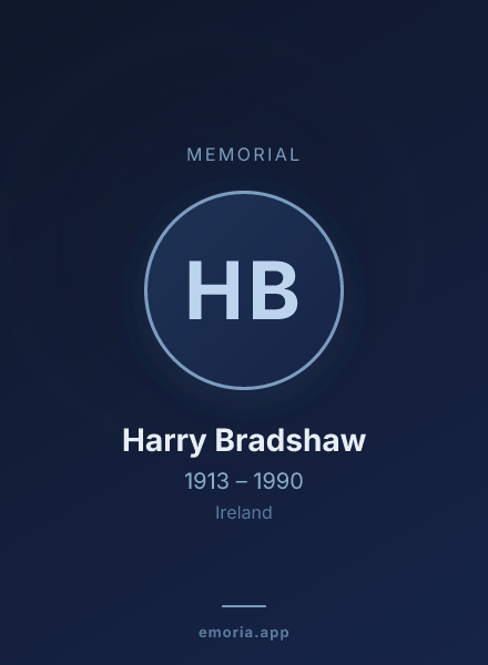 Memorial portrait of Harry Bradshaw
