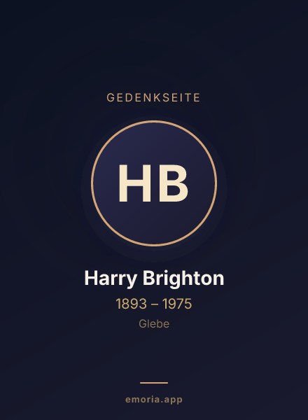 Gedenkportrait von Harry Brighton