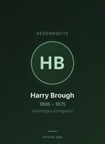 Gedenkportrait von Harry Brough