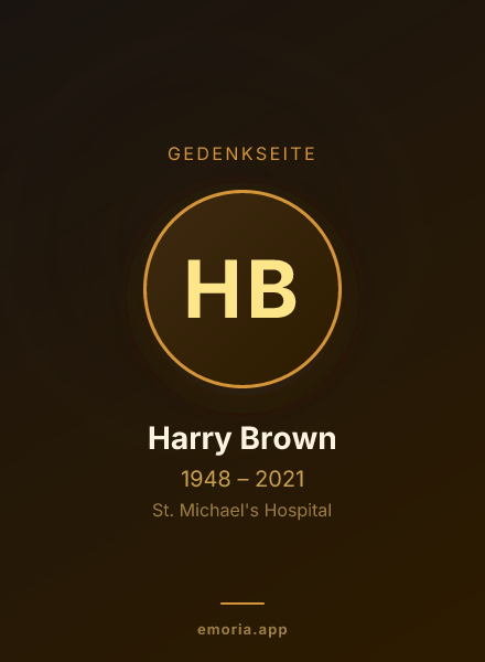 Gedenkportrait von Harry Brown