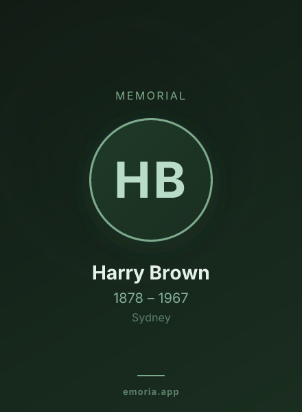 Memorial portrait of Harry Brown