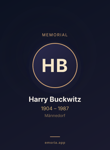 Memorial portrait of Harry Buckwitz