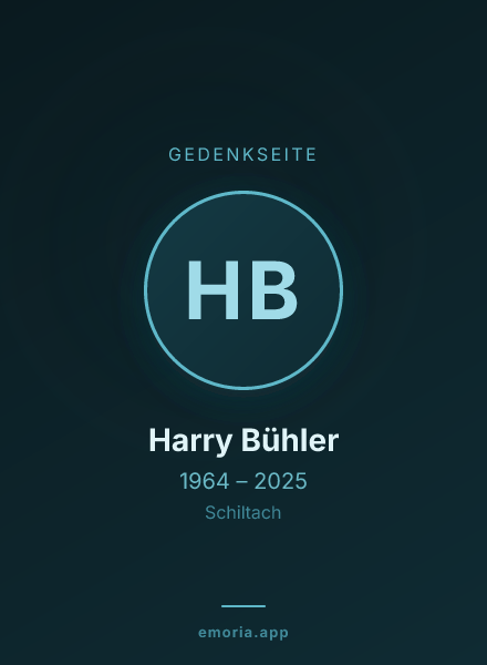 Gedenkportrait von Harry Bühler
