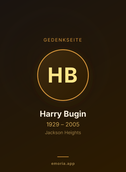 Gedenkportrait von Harry Bugin