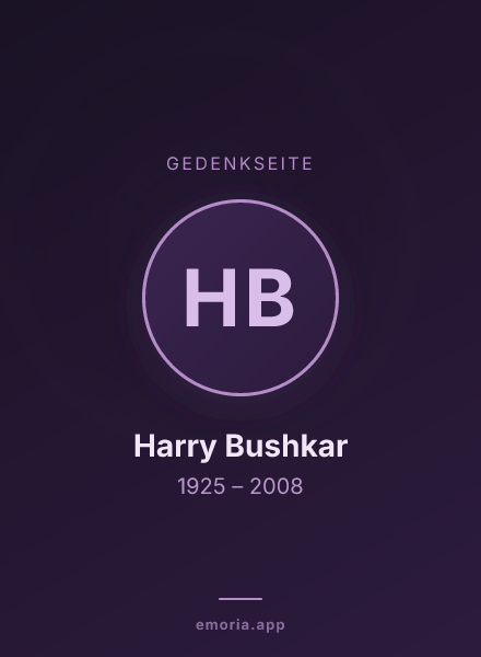 Gedenkportrait von Harry Bushkar