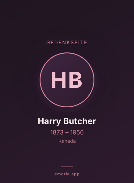 Gedenkportrait von Harry Butcher