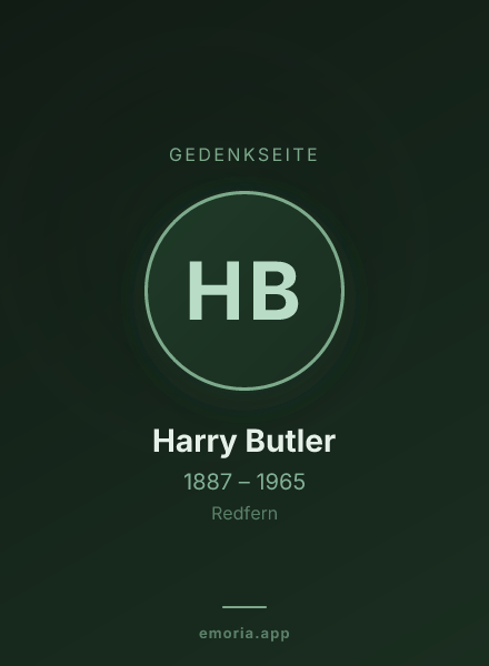 Gedenkportrait von Harry Butler