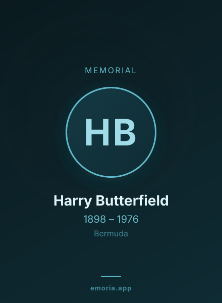 Memorial portrait of Harry Butterfield
