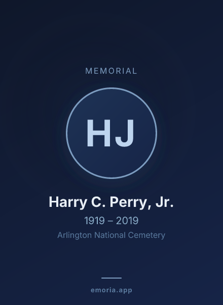 Memorial portrait of Harry C. Perry, Jr.