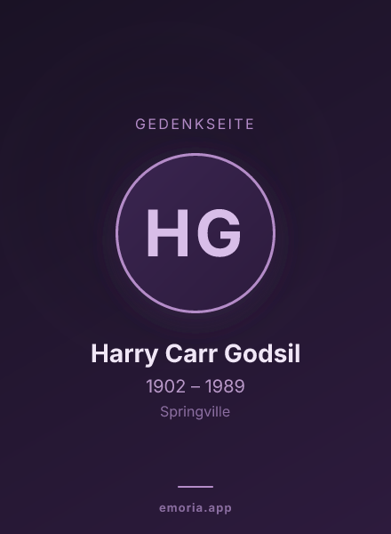 Gedenkportrait von Harry Carr Godsil
