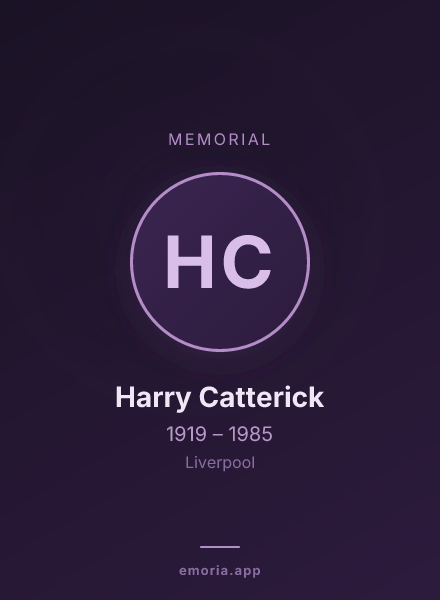 Memorial portrait of Harry Catterick
