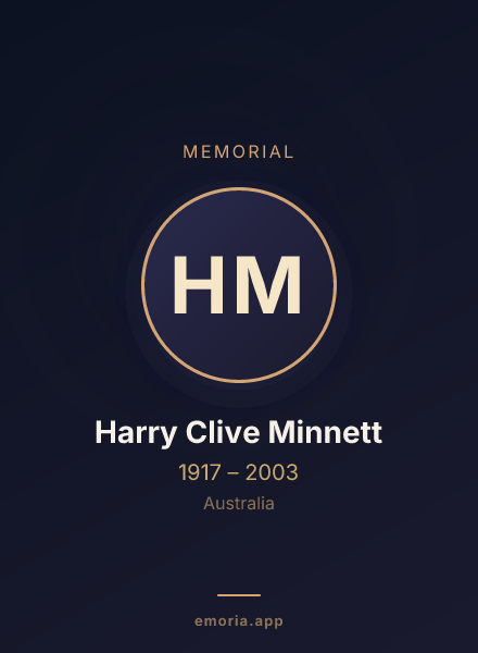 Memorial portrait of Harry Clive Minnett