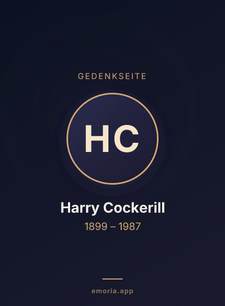 Gedenkportrait von Harry Cockerill