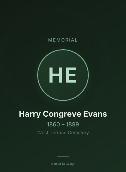 Memorial portrait of Harry Congreve Evans