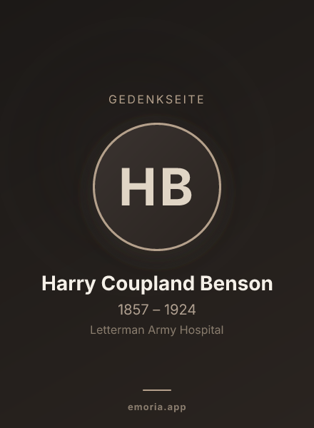 Gedenkportrait von Harry Coupland Benson