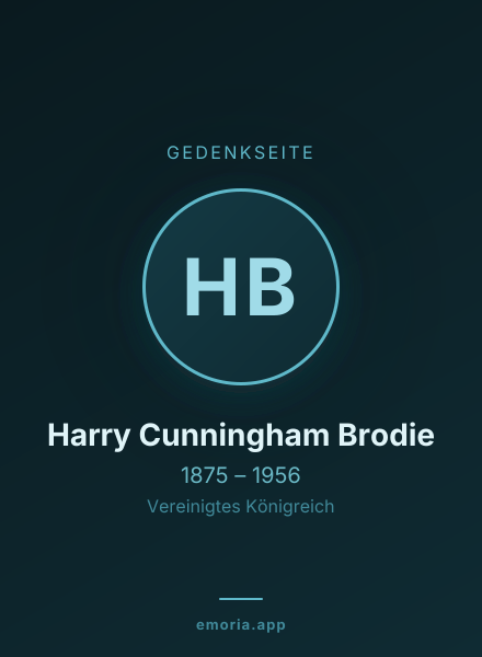 Gedenkportrait von Harry Cunningham Brodie