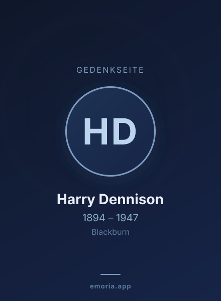 Gedenkportrait von Harry Dennison