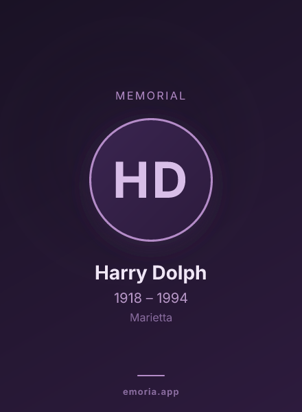 Memorial portrait of Harry Dolph