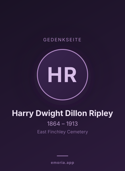 Gedenkportrait von Harry Dwight Dillon Ripley