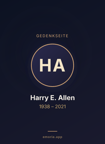 Gedenkportrait von Harry E. Allen
