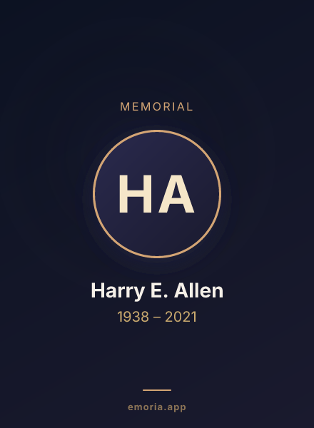 Memorial portrait of Harry E. Allen