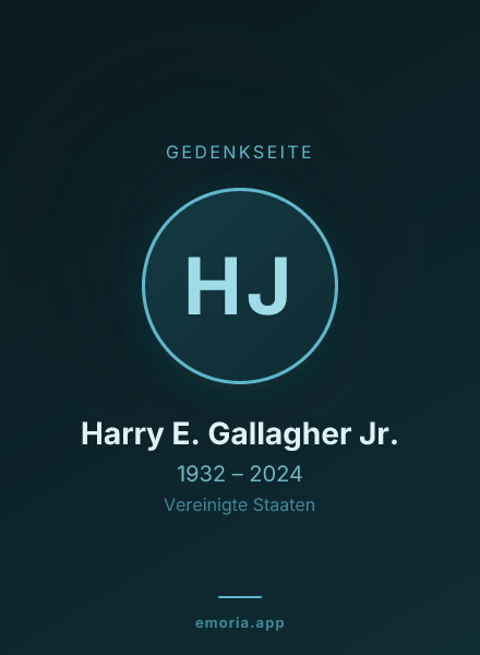 Gedenkportrait von Harry E. Gallagher Jr.