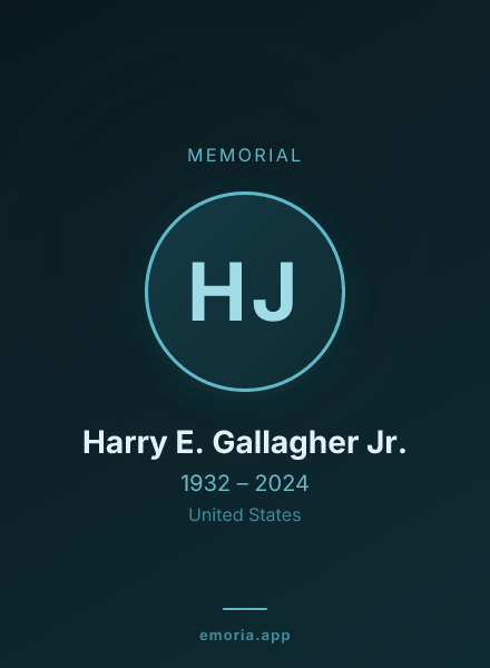 Memorial portrait of Harry E. Gallagher Jr.