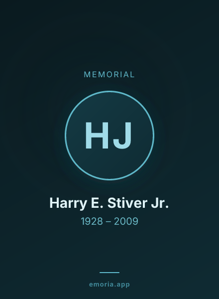 Memorial portrait of Harry E. Stiver Jr.