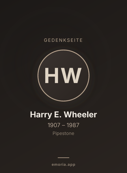 Gedenkportrait von Harry E. Wheeler