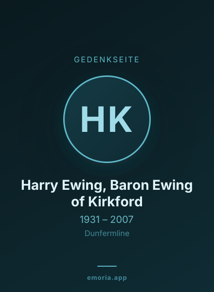 Gedenkportrait von Harry Ewing, Baron Ewing of Kirkford