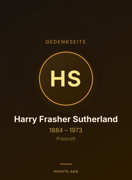 Gedenkportrait von Harry Frasher Sutherland