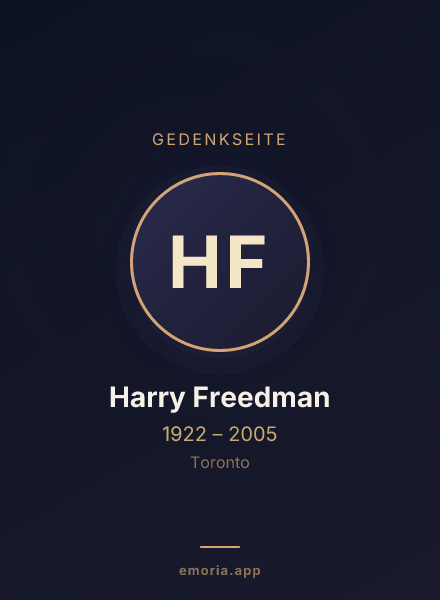 Gedenkportrait von Harry Freedman