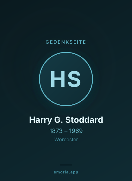 Gedenkportrait von Harry G. Stoddard