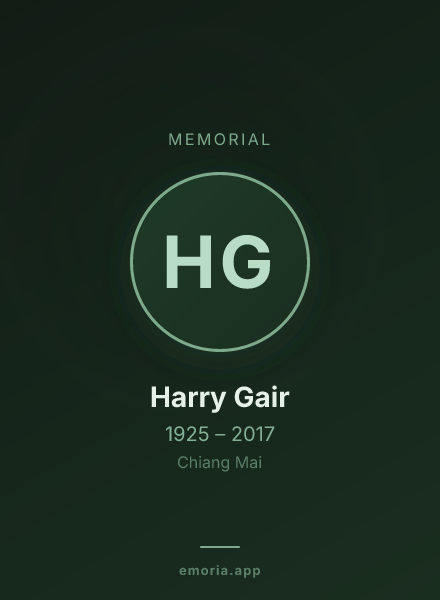 Memorial portrait of Harry Gair