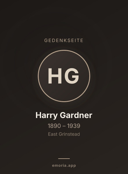 Gedenkportrait von Harry Gardner