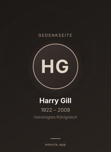 Gedenkportrait von Harry Gill