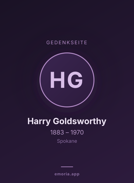 Gedenkportrait von Harry Goldsworthy