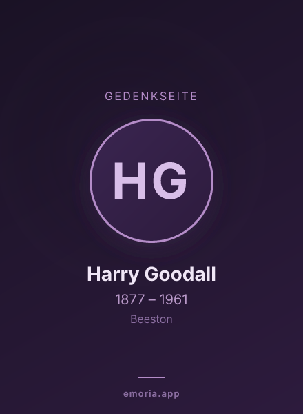 Gedenkportrait von Harry Goodall