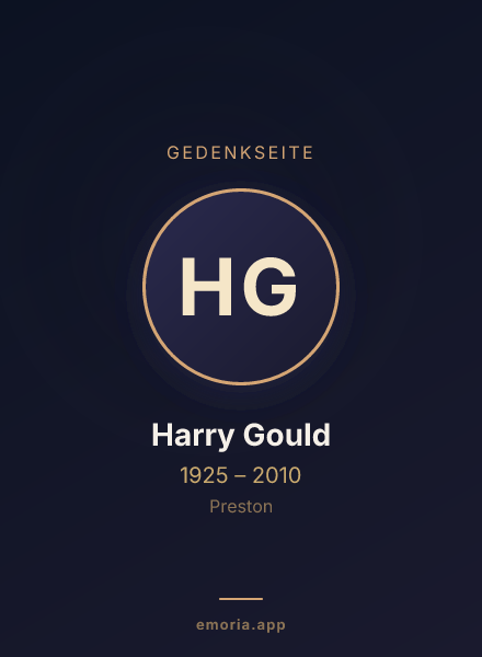 Gedenkportrait von Harry Gould