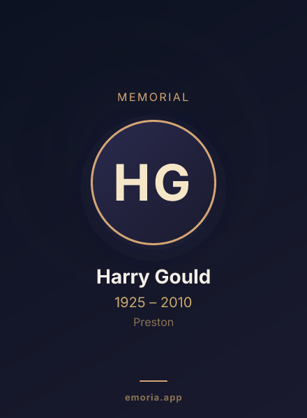 Memorial portrait of Harry Gould
