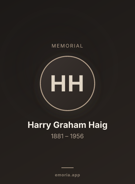 Memorial portrait of Harry Graham Haig