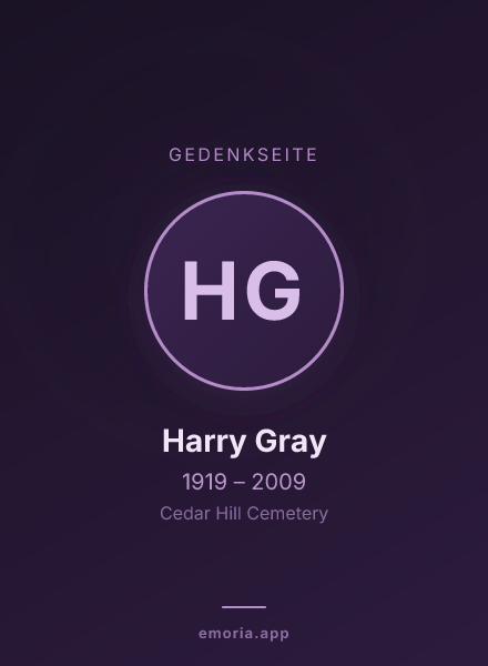 Gedenkportrait von Harry Gray